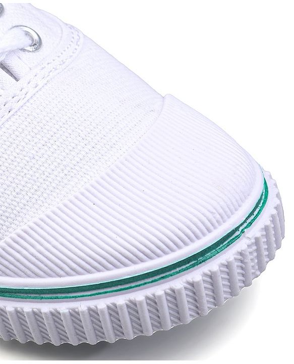 Pine Kids Solid Lace Up School Shoes - White