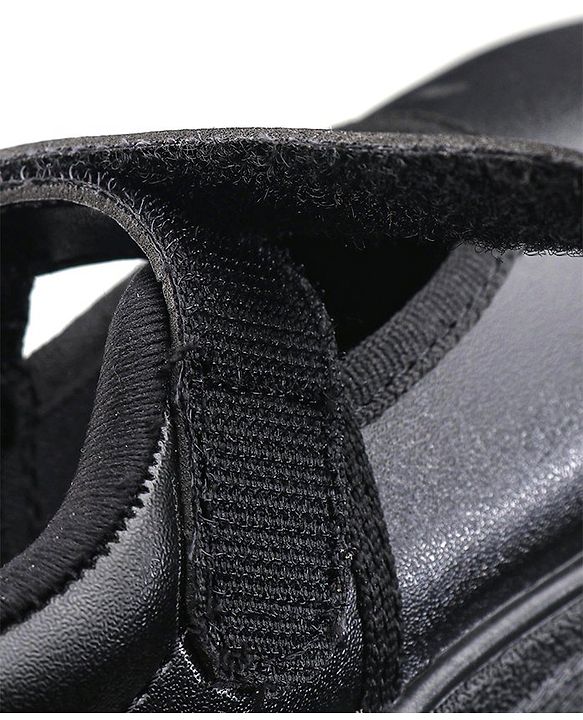 Pine Kids Solid School Shoes with Velcro Closure - Black