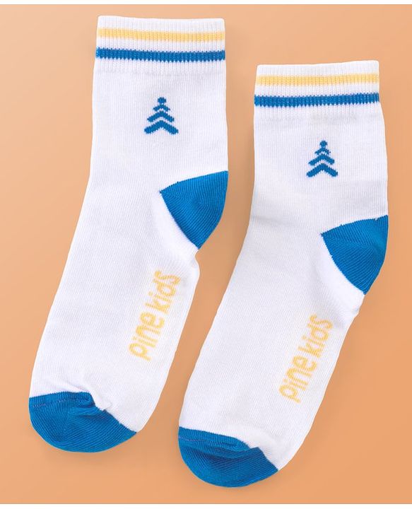 Pine Kids Cotton Knit Ankle Length  Design Socks - Pack of 3 ( Color May Vary )