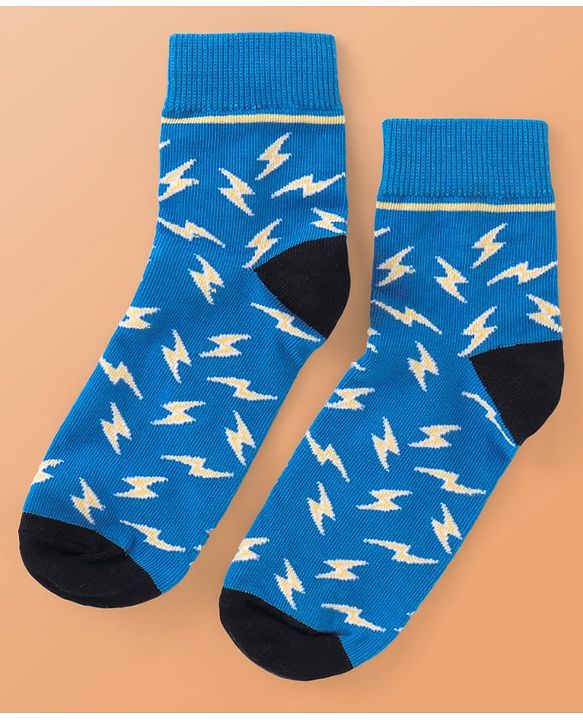 Pine Kids Cotton Knit Ankle Length  Design Socks - Pack of 3 ( Color May Vary )