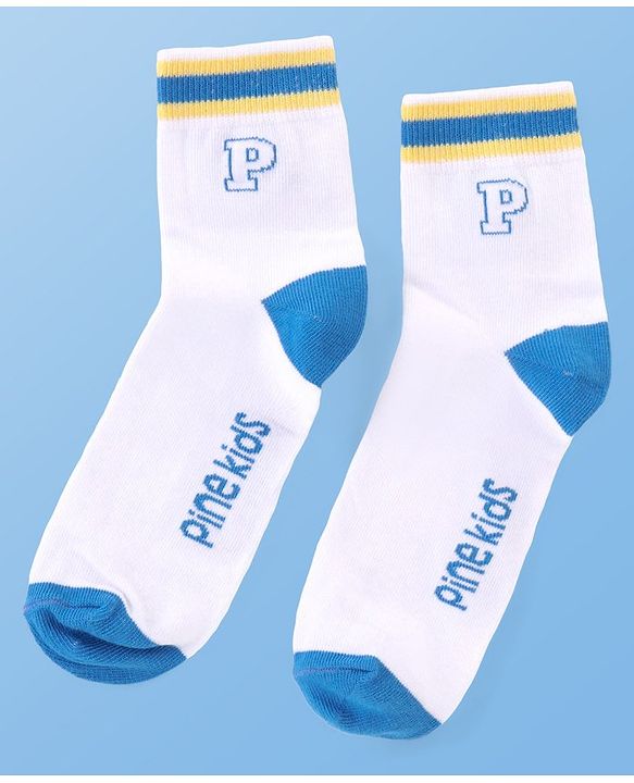 Pine Kids Cotton Knit Ankle Length  Design Socks - Pack of 3 ( Color May Vary )