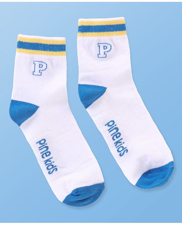 Pine Kids Cotton Knit Ankle Length  Design Socks - Pack of 3 ( Color May Vary )