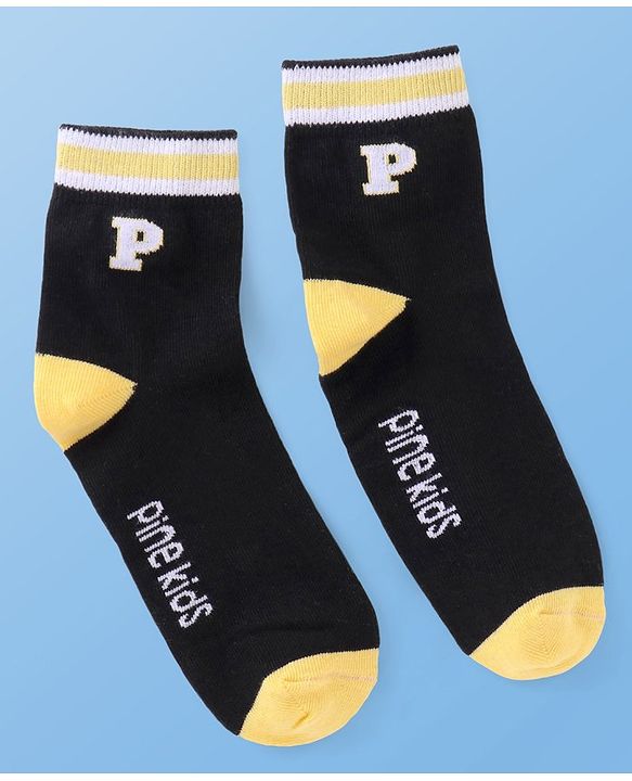 Pine Kids Cotton Knit Ankle Length  Design Socks - Pack of 3 ( Color May Vary )