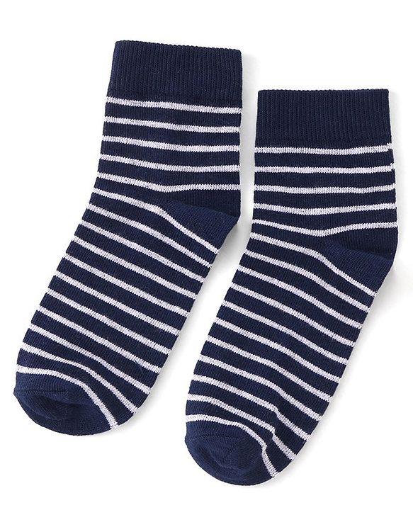 Pine Kids Ankle Length Silvadur Antimicrobial Striped &  Logo Designed Socks Pack of 3 (Colour May Vary)