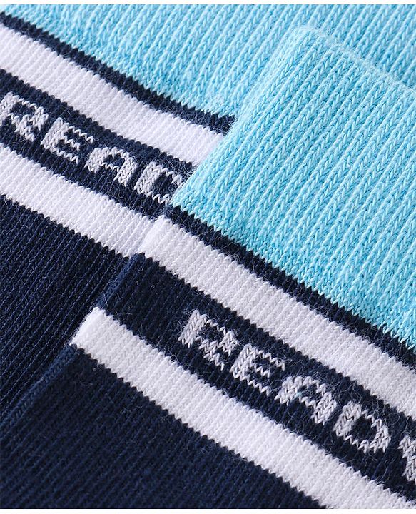 Pine Kids Knitted Silvadur Antimicrobial Ankle Length Text Design Socks Pack of 3 ( Color May Vary  )