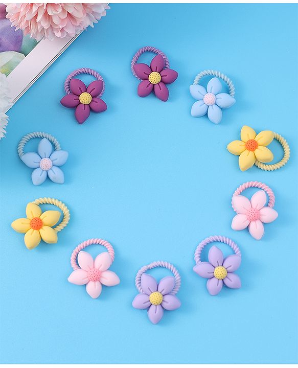 Babyhug Free Size Rubber Band Pack of 10 - Multicolor