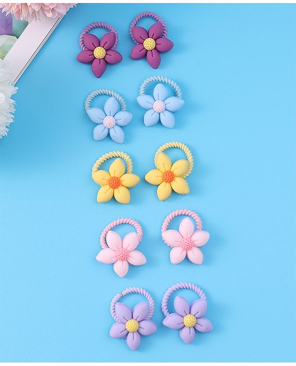 Babyhug Free Size Rubber Band Pack of 10 - Multicolor