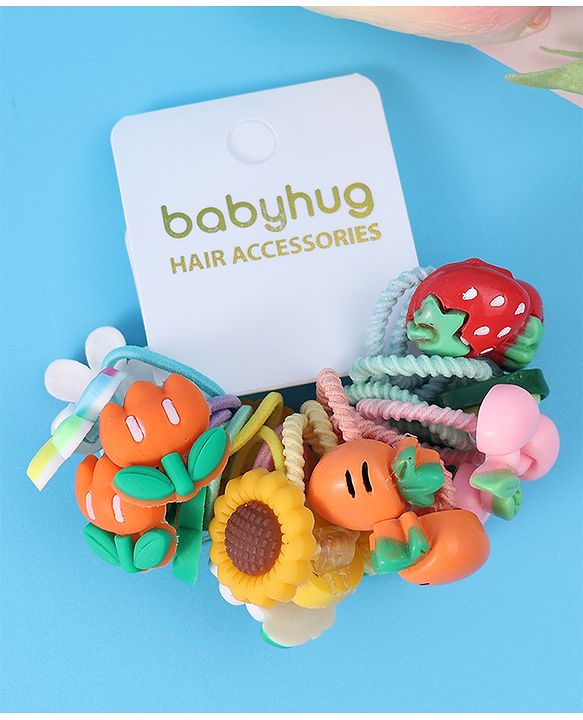 Babyhug Hair Rubber Bands - Multicolor