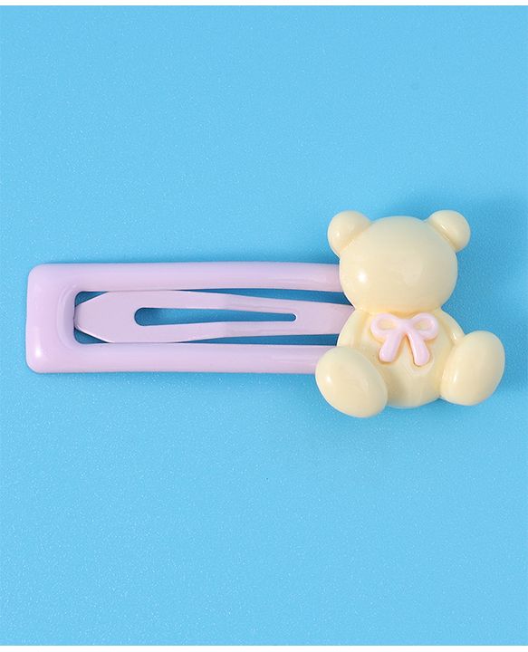 Babyhug Teddy Applique Snap Clips Pack of 6 - Multicolor