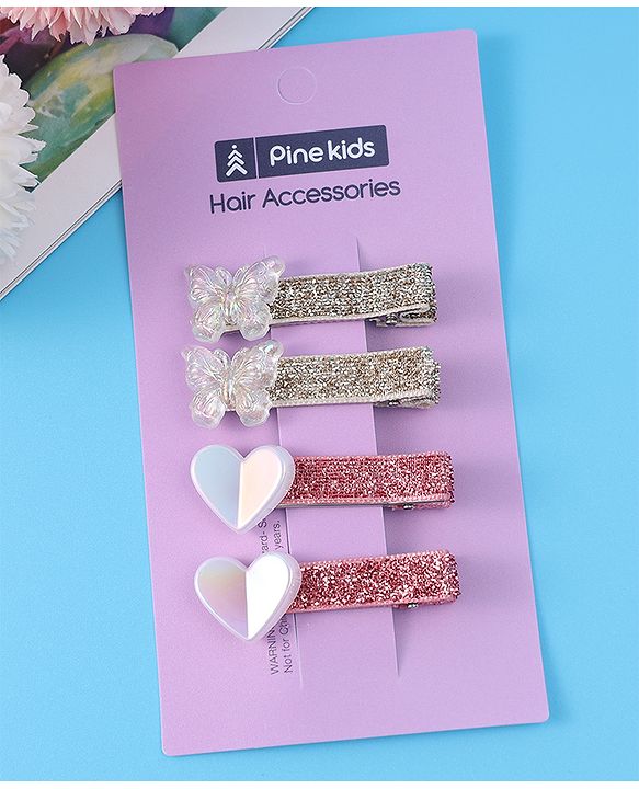 Pine Kids Hair Pins And Clips Free Size - Multicolor
