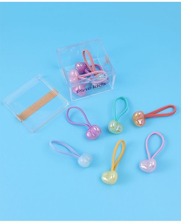 Pine Kids Free Size Rubber Bands Pack of 10 - Multicolor
