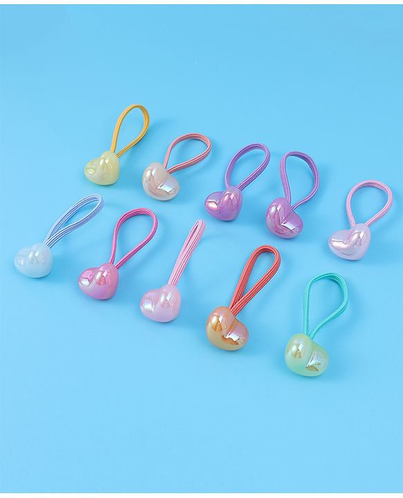 Pine Kids Free Size Rubber Bands Pack of 10 - Multicolor