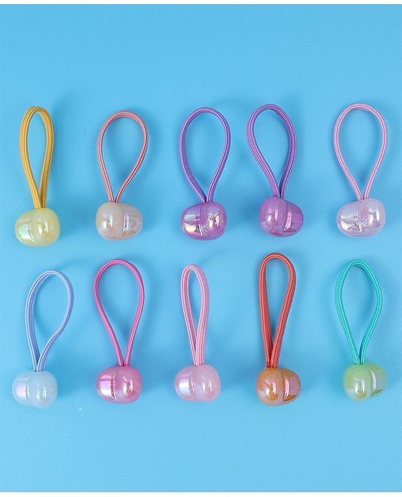 Pine Kids Free Size Rubber Bands Pack of 10 - Multicolor