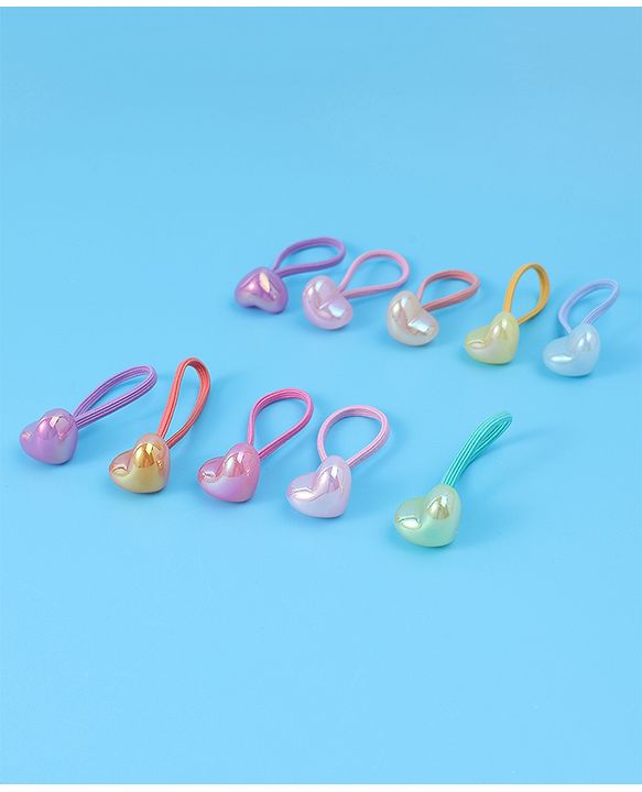 Pine Kids Free Size Rubber Bands Pack of 10 - Multicolor
