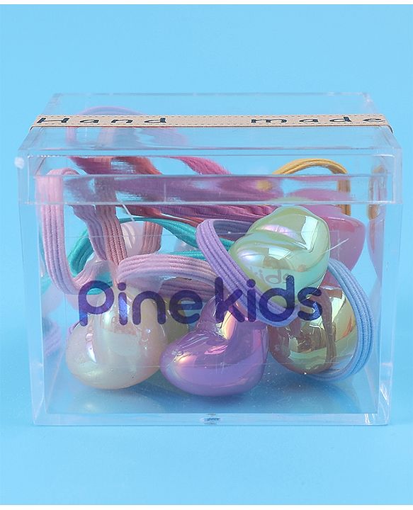 Pine Kids Free Size Rubber Bands Pack of 10 - Multicolor