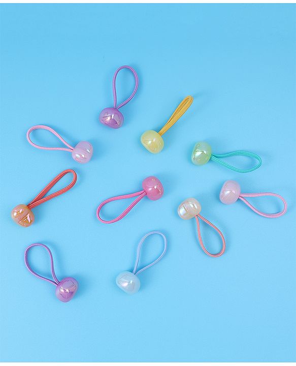 Pine Kids Free Size Rubber Bands Pack of 10 - Multicolor