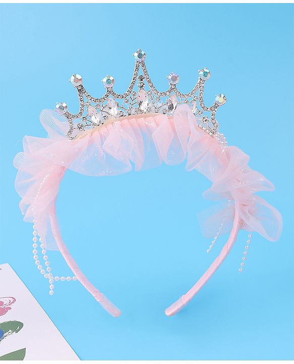 Pine Kids Free Size Hair Bands With  Applique -  Pink