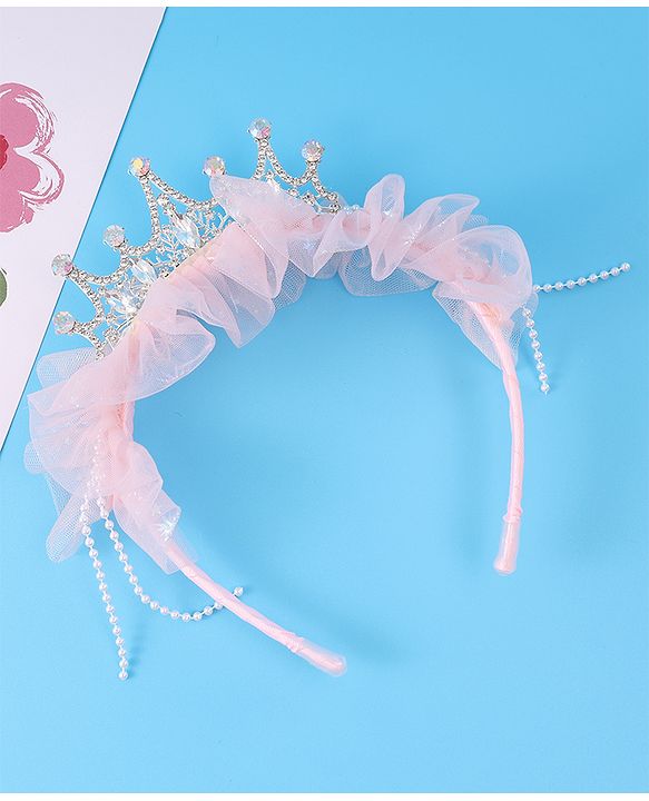 Pine Kids Free Size Hair Bands With  Applique -  Pink