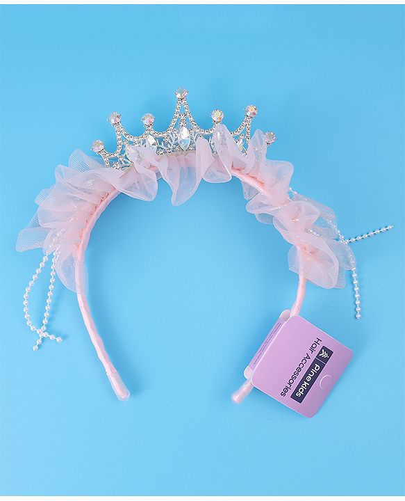Pine Kids Free Size Hair Bands With  Applique -  Pink