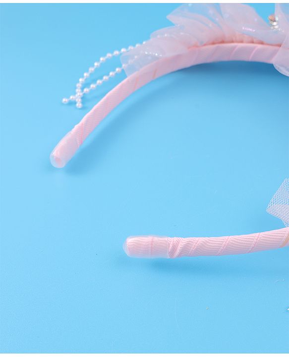 Pine Kids Free Size Hair Bands With  Applique -  Pink