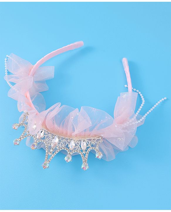 Pine Kids Free Size Hair Bands With  Applique -  Pink