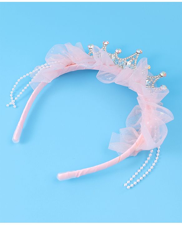 Pine Kids Free Size Hair Bands With  Applique -  Pink