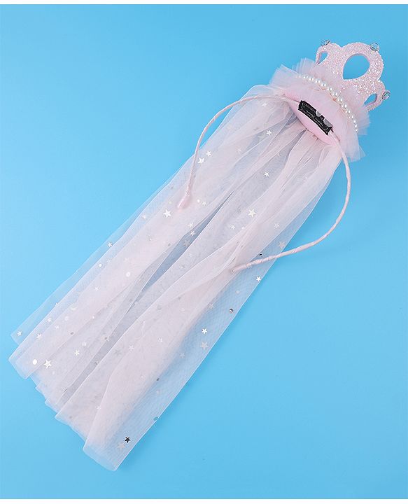Babyhug Tiara Styled Hair Bands Free Size - Light Pink