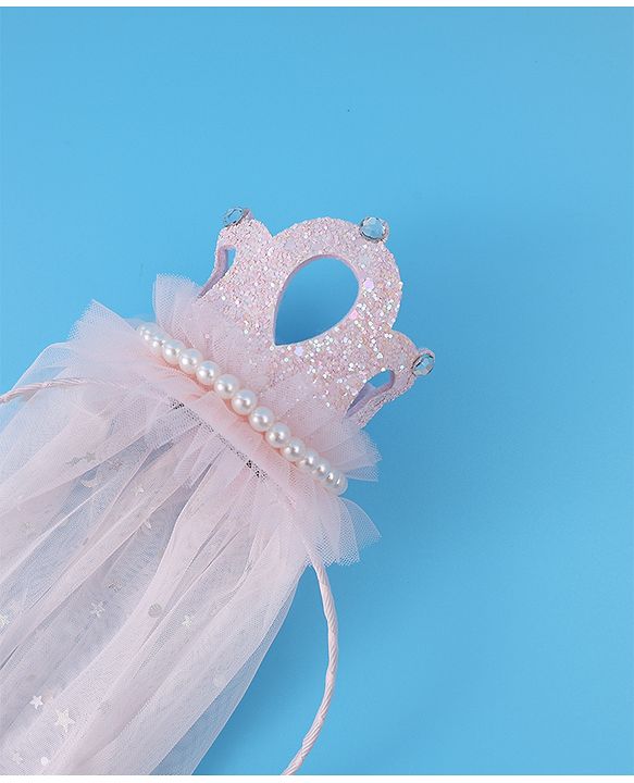 Babyhug Tiara Styled Hair Bands Free Size - Light Pink
