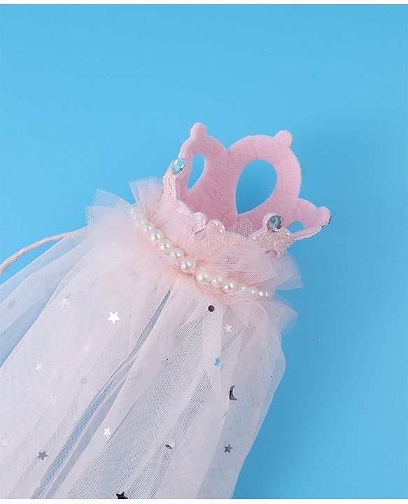 Babyhug Tiara Styled Hair Bands Free Size - Light Pink