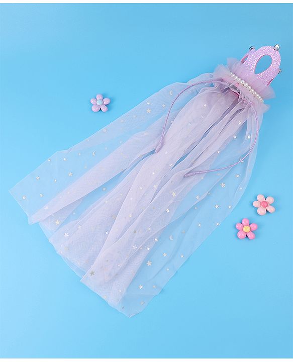 Babyhug Tiara Styled Hair Bands Free Size - Light Pink