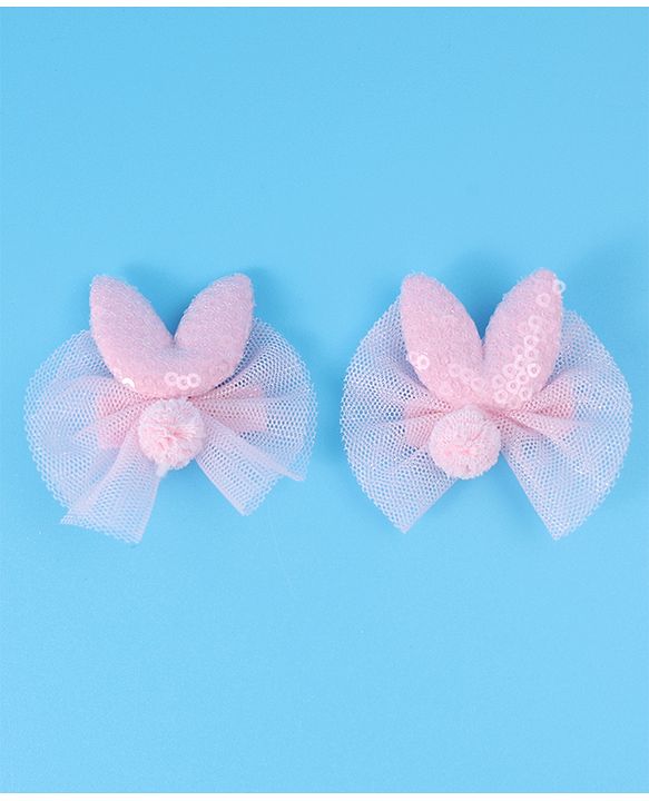 Babyhug Free Size Hair Pins & Clips with Bow & FLoral Applique Pack of 6  - Purple