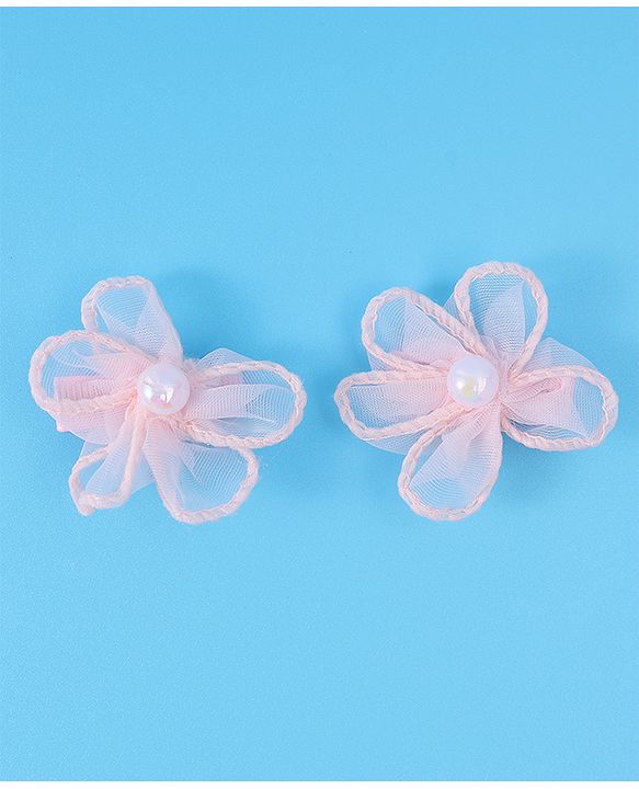 Babyhug Free Size Hair Pins & Clips with Bow & FLoral Applique Pack of 6  - Purple