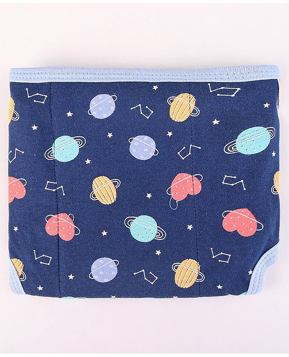 Babyhug Interlock Dyed Velcro Cloth Nappies Solar Printed Small Pack of 5 - Multicolor