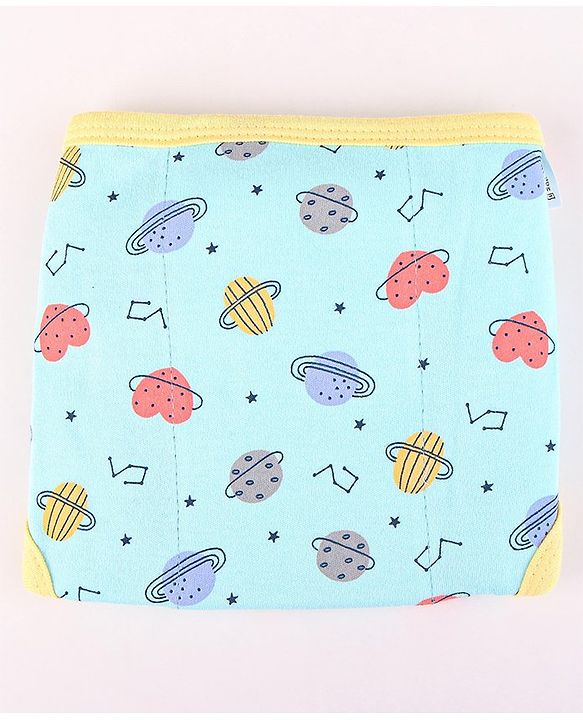 Babyhug Interlock Dyed Velcro Cloth Nappies Solar Printed Small Pack of 5 - Multicolor