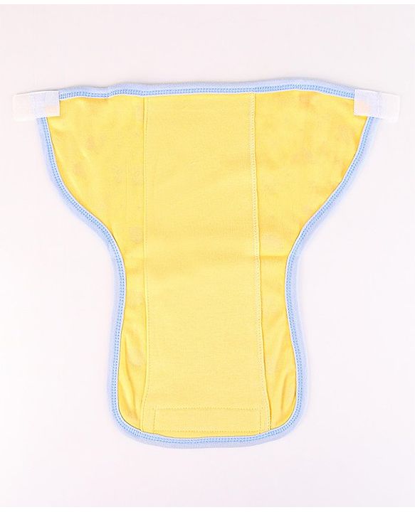 Babyhug Interlock Dyed Velcro Cloth Nappies Solar Printed Small Pack of 5 - Multicolor