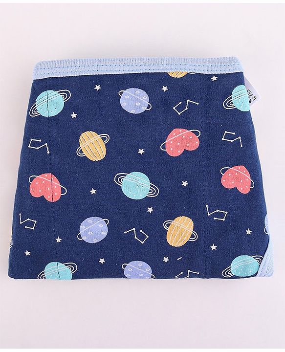 Babyhug Interlock Dyed U Shape Cloth Nappies Solar Print New Born Pack of 10-Multicolor