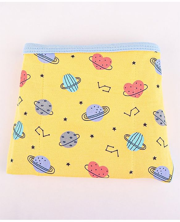 Babyhug Interlock Dyed U Shape Cloth Nappies Solar Print New Born Pack of 10-Multicolor