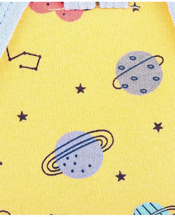 Babyhug Interlock Dyed U Shape Cloth Nappies Solar Print New Born Pack of 10-Multicolor