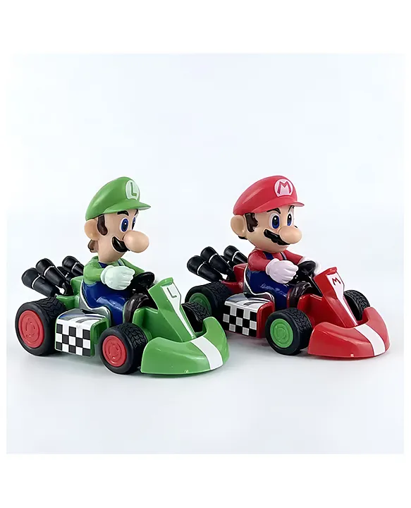 NEGOCIO mario car action figure PVC toys mario riding car figure