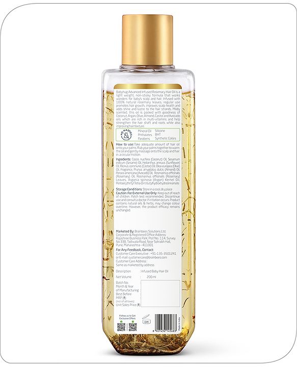 Babyhug Advanced Infused Rosemary Hair Oil - 200 ml