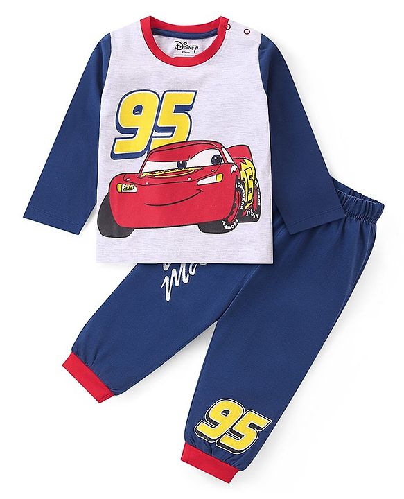 Babyhug Disney Single Jersey Knit Full Sleeves Night Suit With Minnie Mouse Graphics - Pink & White main image 1