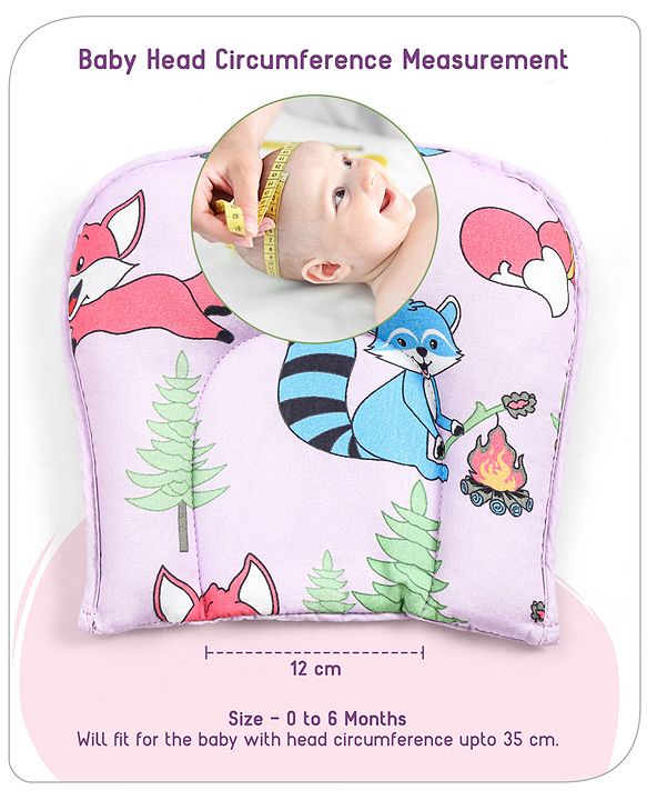 Babyhug Premium Bedding Super Saver Combo Fox Print Set of 3 - Lilac| 100% Cotton Fabric| New Born Gifting Option| For Boys and Girls| Pillows and Bolsters| Light Weight and Travel Friendly| Baby Safe Material| Delicate on Baby's skin| Breathable Fab