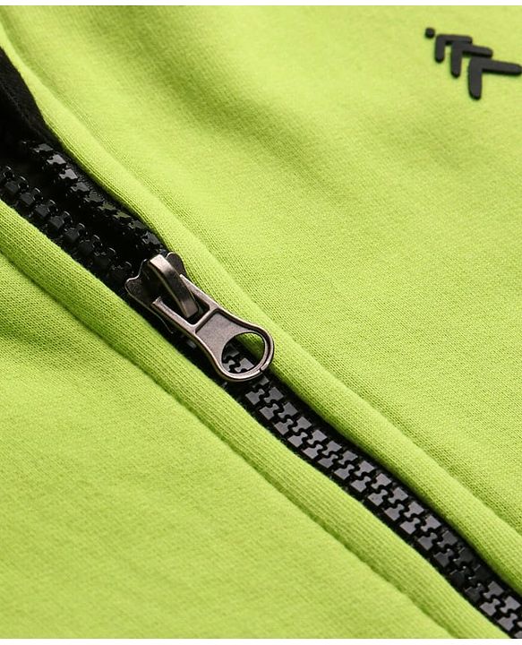 Pine Kids Knit Full Sleeves Hooded Solid Colour Sweatshirt with Kangaloo Pockets- Light Green