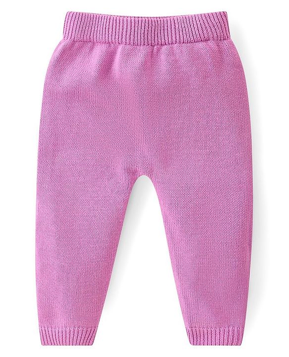 Babyhug Cotton Knit Full Sleeves Pullover Sweater Set With Cable Knit Design & Cap - Mauve