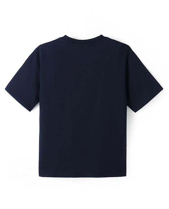 Pine Kids Lucas Terry Knit Half Sleeves T-Shirt with Star Wars Graphics & Holographic Effect - Black