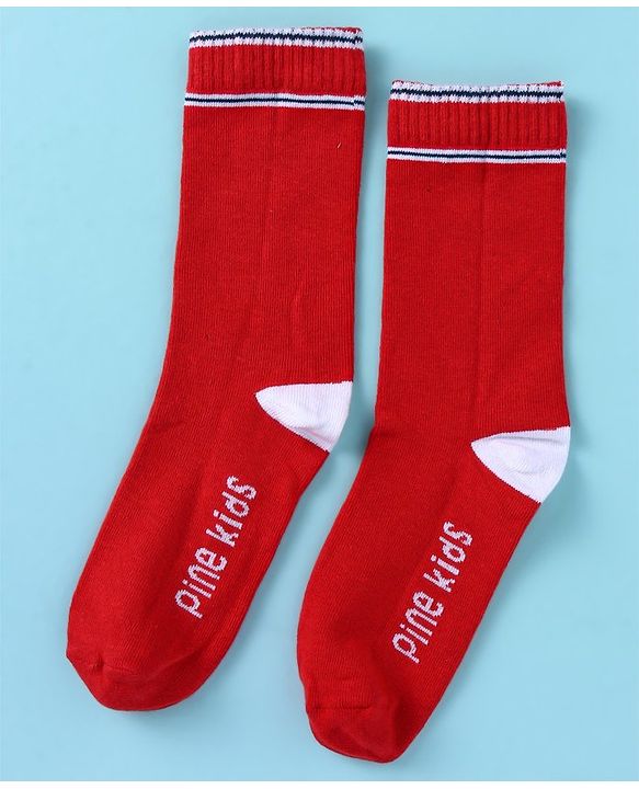 Pine Kids Cotton Knit Ankle Length Color Block Socks Pack Of 3 (Color May Vary)