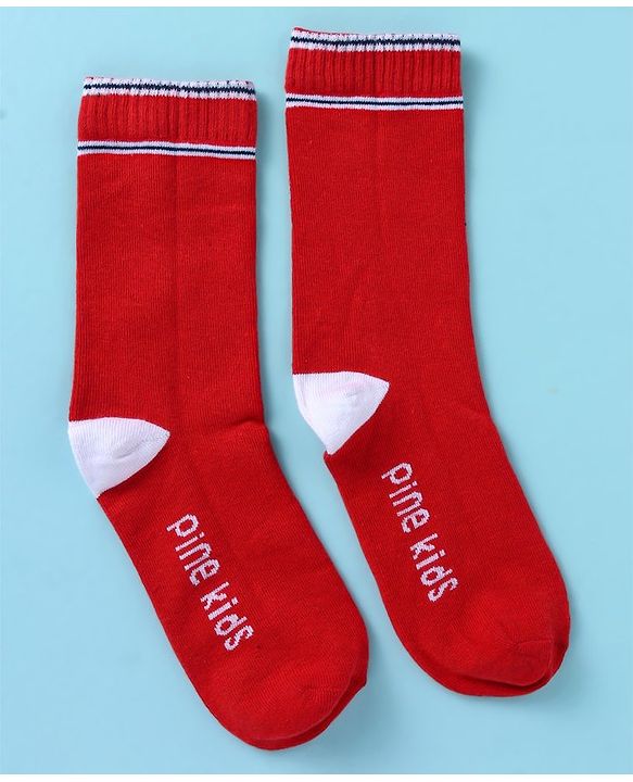 Pine Kids Cotton Knit Ankle Length Color Block Socks Pack Of 3 (Color May Vary)
