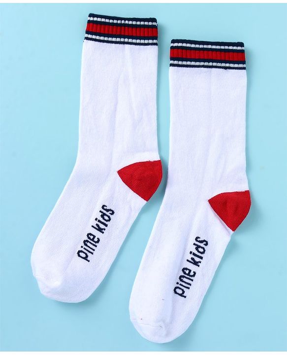 Pine Kids Cotton Knit Ankle Length Color Block Socks Pack Of 3 (Color May Vary)