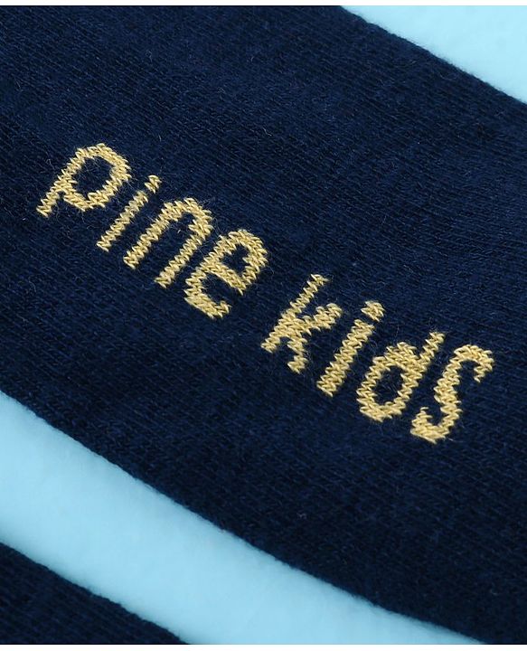 Pine Kids Cotton Knit Ankle Length Color Block Socks Pack Of 3 (Color May Vary)
