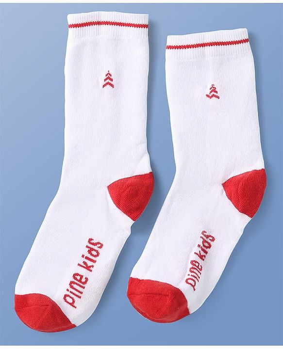 Pine Kids Knit Ankle Length Socks with Brand Name Design Pack of 3 (Color May Vary)